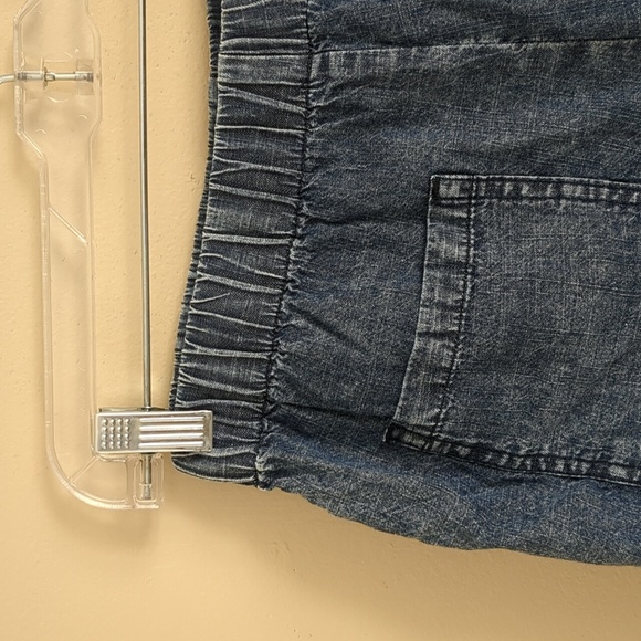 Medium Unbranded Cotton Pull On Drawstring Waist Shorts Blue Fringe - Picture 8 of 14